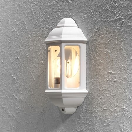 Konstsmide Klassieke buiten wandlamp Cagliari wit 1-lichts