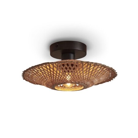 GOOD & MOJO Landelijke Ibiza Style plafondlamp Kalimantan Ø30 cm naturel