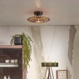 Plafondlamp Kalimantan Ø30 cm zwart naturel