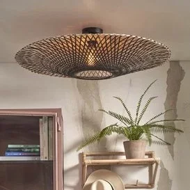 Plafondlamp Kalimantan Ø87 cm zwart naturel