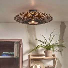 Plafondlamp Kalimantan Ø60 cm zwart naturel
