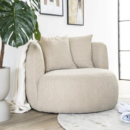 Eleonora Moderne Design fauteuil Louis boucle beige