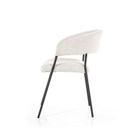 Eleonora Moderne eetkamerstoel Luka polyester beige