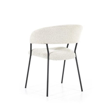 Eleonora Moderne eetkamerstoel Luka polyester beige