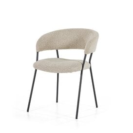 Eetkamerstoel Luka taupe polyester