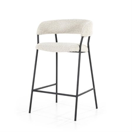 Eleonora Moderne Landelijke Barstoel Luka polyester beige