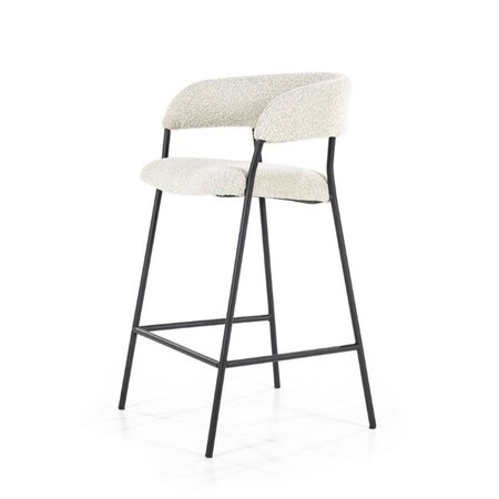 Eleonora Moderne Landelijke Barstoel Luka polyester beige