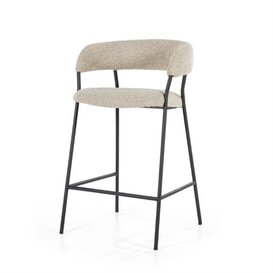 Barstoel Luka taupe polyester