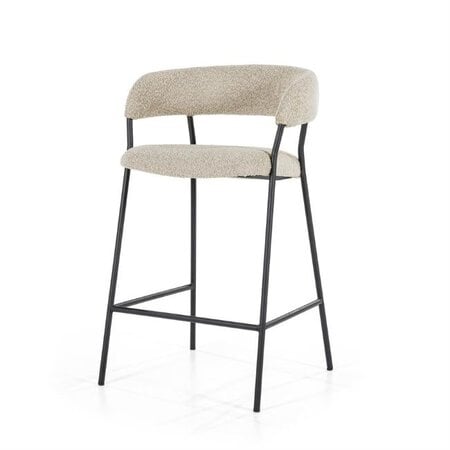 Eleonora Moderne Landelijke Barstoel Luka polyester taupe