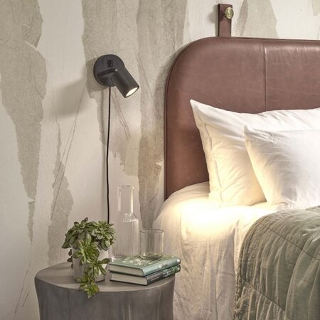 GOOD & MOJO Landelijke Stoere wandlamp Java 1-lichts zwart bamboe