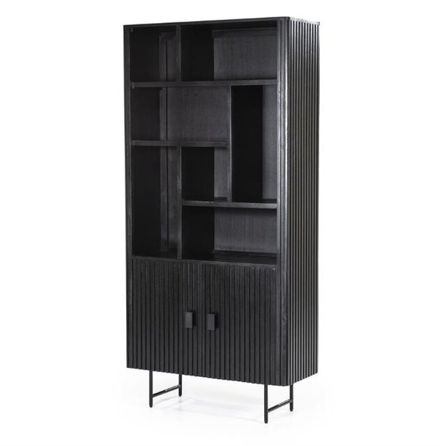 Boekenkast Remi zwart 200 cm