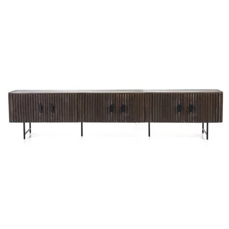 Eleonora Moderne Landelijke Tv meubel Remi 250 cm bruin mangohout