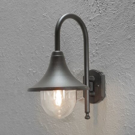 Konstsmide Klassieke buiten wandlamp Bari 1-lichts zwart