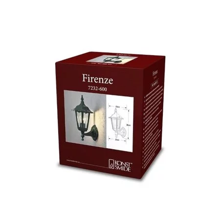 Konstsmide Klassieke buiten staande wandlamp Firenze 1-lichts groen