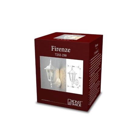 Konstsmide Klassieke buiten staande wandlamp Firenze 1-lichts wit