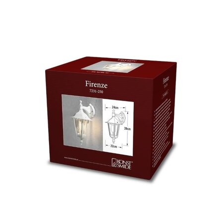 Konstsmide Klassieke buiten wandlamp Firenze 1-lichts wit