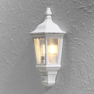 Buiten wandlamp Firenze Sensor wit