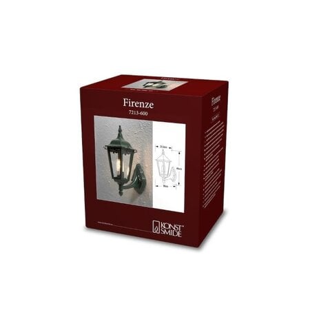 Konstsmide Klassieke buitenlamp Firenze 1-lichts groen