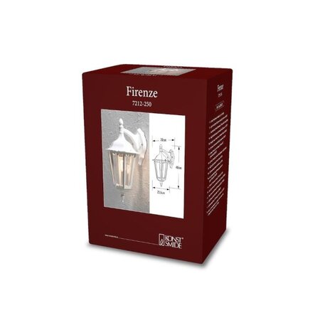 Konstsmide Klassieke buitenlamp Firenze Neerwaarts 1-lichts wit