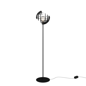 Ztahl Modern Industriële vloerlamp Terra 175 cm zwart