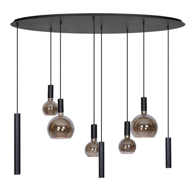 Ztahl Design - Moderne - Hanglamp - 8 Lichts - Zwart - Ovaal - Riva