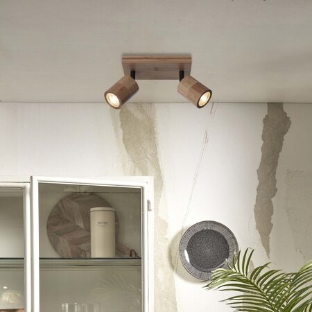 GOOD & MOJO Landelijke Retro opbouwspot Java 2-lichts naturel