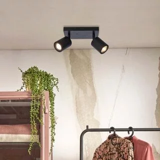 Opbouwspot Java 2-lichts zwart