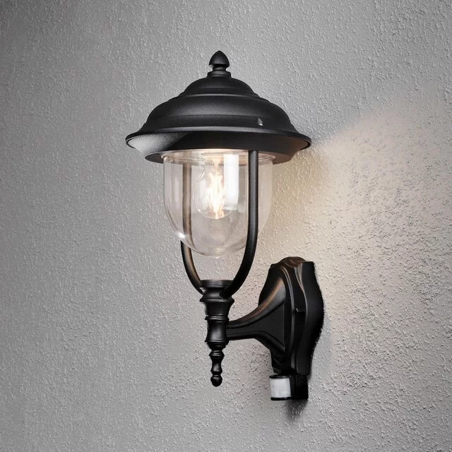 Buiten wandlamp Parma Sensor zwart 48 cm