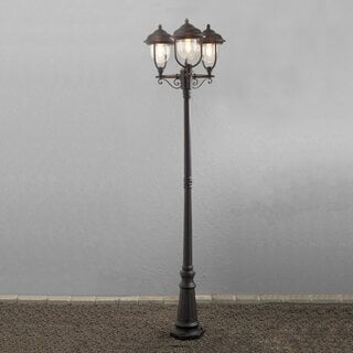 Staande buitenlamp Parma 3-lichts zwart  218 cm