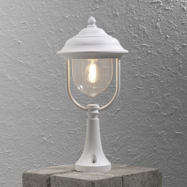 Konstsmide Klassieke - Staande buitenlamp - Wit - 1 Lichts - Parma