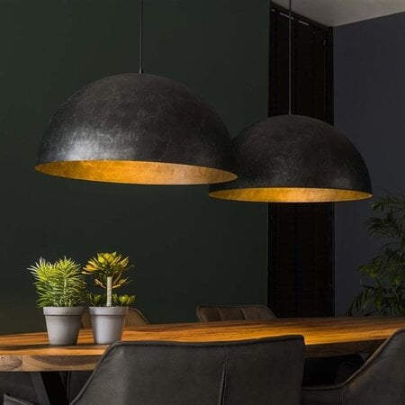 BelaLuz Industriële hanglamp Radiance 2-lichts Ø60 cm charcoal