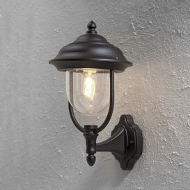 Buiten wandlamp Parma opwaarts zwart 43 cm