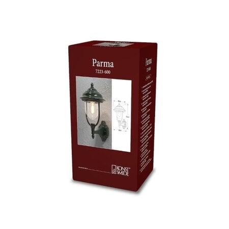 Konstsmide Klassieke buiten wandlamp Parma 43 cm groen