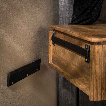 BelaLuz Landelijke nachtkastje Drex 1 lade mangohout