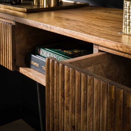 BelaLuz Landelijke Kaptafel Drex 2 lades mangohout