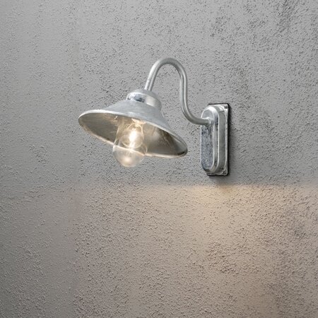 Konstsmide Klassieke buiten wandlamp Vega 1-lichts staal