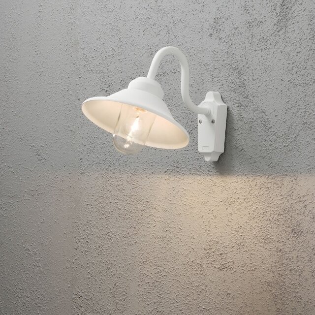 Buiten wandlamp Vega 1-lichts wit