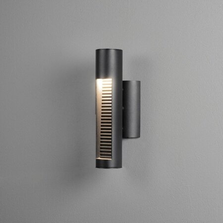 Konstsmide Moderne buiten wandlamp Udine 2-lichts zwart