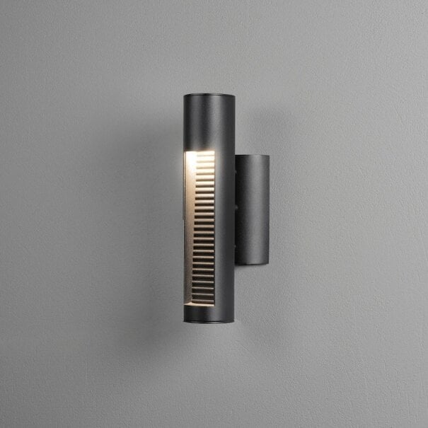 Konstsmide Moderne - buiten wandlamp - Udine - 2-lichts - zwart