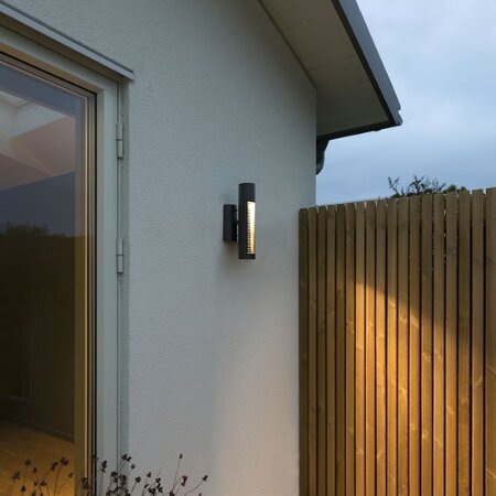Konstsmide Moderne buiten wandlamp Udine 2-lichts zwart