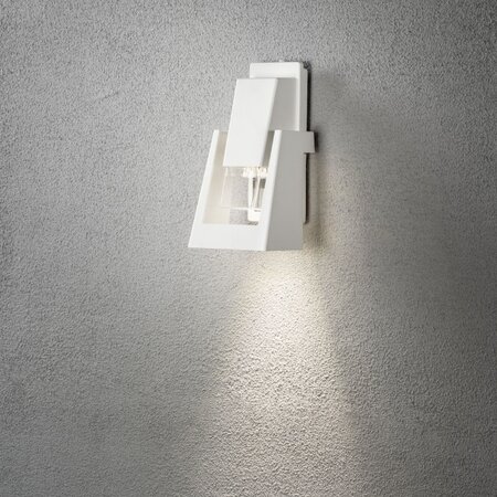 Konstsmide Moderne buiten wandlamp Potenza 1-lichts wit
