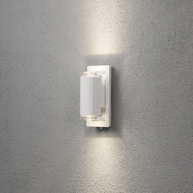 Buiten wandlamp Potenza 2-lichts wit