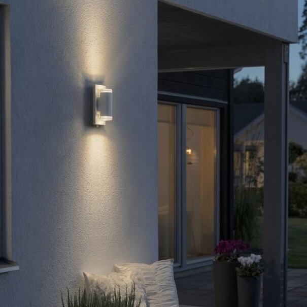 Konstsmide Moderne - buiten wandlamp - Potenza - 2-lichts - wit