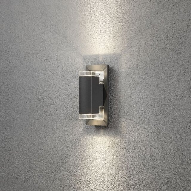 Buiten wandlamp Potenza 2-lichts grijs