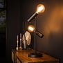 Moderne - Industriële - Tafellamp - 2-lichts - Charcoal -Rack