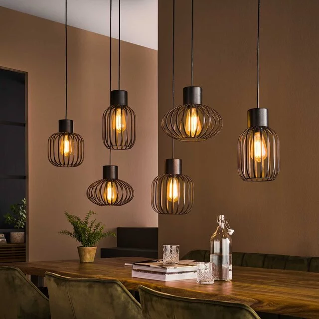 Hanglamp Madley 6-lichts charcoal