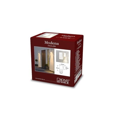 Konstsmide Moderne buiten wandlamp Modena dubbel strip 1-lichts wit