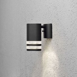 Buiten wandlamp Modena dubbel strip 1-lichts zwart