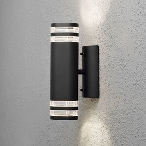 Konstsmide Moderne buiten wandlamp Modena dubbel 2-lichts zwart