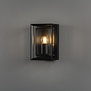 Moderne - buiten wandlamp - Brindisi - 1-lichts - zwart - transparant glas